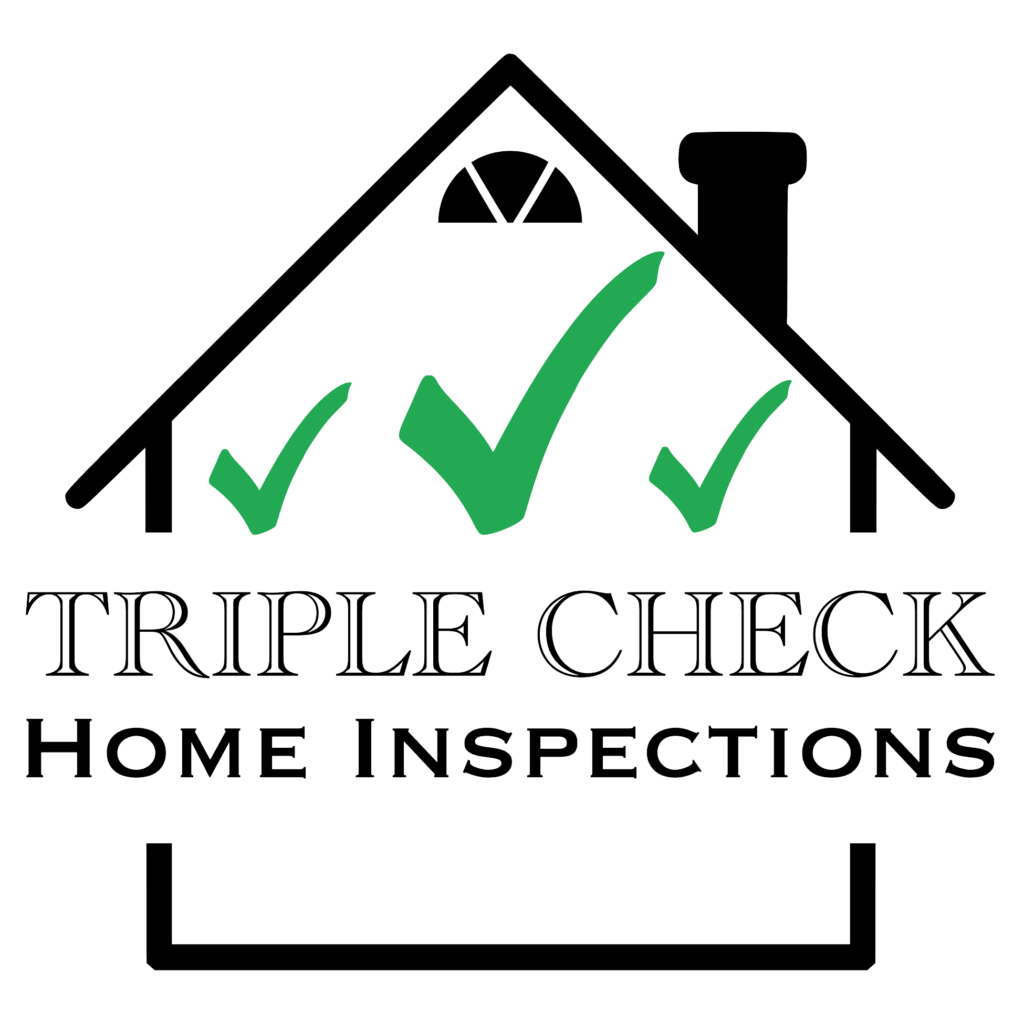 line style house with three checks inside and the words Triple Check Home Inspections